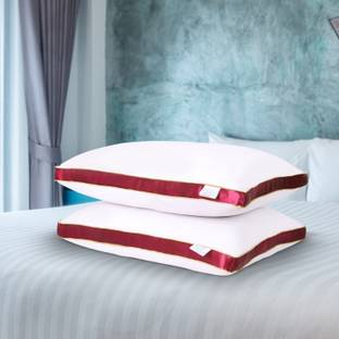 स्लीप्सिया Luxurious Microfibre Pillow for Sleeping, Ultrasoft Pillow, Cloud Pillow- माइक्रोफाइबर धारीदार सोने वाली तकिया 2 का पैक
