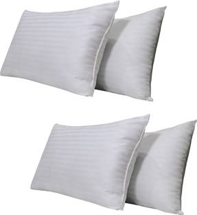 Hoolloomooloo Polyester Fibre, Microfibre Sleeping Pillow Pack of 4 Stripes 20x30 Inch, 2 Pillows per Queen size bed (51x76 cm each)