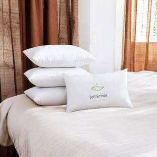 SOFT SNOOZE SOFT LUXURY Microfibre Solid Sleeping Pillow Pack of 4