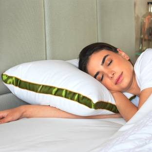 Sleepsia Microfibre Sleeping Pillow Pack of 1 Stripes Luxurious Microfibre Pillow for Sleeping, Ultrasoft Pillow, Cloud Pillow-