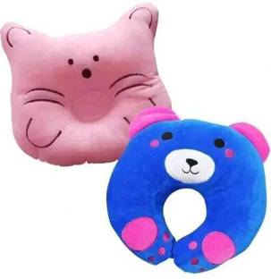 GANGAWANI Microfibre Smiley Baby Pillow Pack of 2