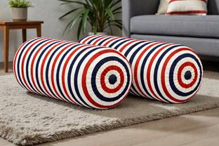 ACTOS Microfibre Bolster Pack of 2 Geometric Combo Set Of 2