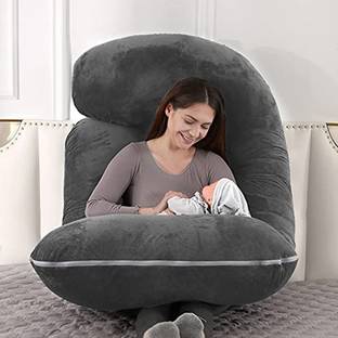 JoJo j Polyester Fibre Solid Pregnancy Pillow Pack of 1
