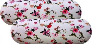 GKM Microfibre Floral Bolster Pack of 2