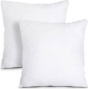 VLYSIUM PERFECT SLEEPER cushion 14x14 inch set of 2 pillow insert for sofa (35*35 cm) Polyester Fibre Solid Cushion Pack of 2