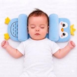 snugnibble Microfibre Baby Pillow Pack of 1 Animals Blue Penguin Baby Pillow Soft EF Fabric Soft Comfo...