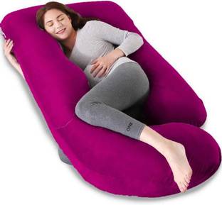 STAR ANGLE Luxurious Imported Velvet Microfibre Solid Pregnancy Pillow Pack of 1