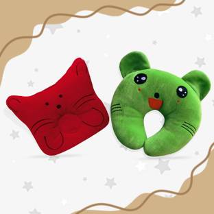 MOM & SON Polyester Fibre Solid Baby Pillow Pack of 2