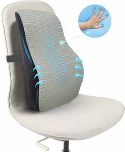 Sleepsia Lumbar Support Pillow | Back Rest for Office Chairs, Car Seats, and Pain Relief Memory Foam Solid Sleeping Pillow Pack of 1