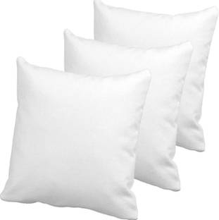 The Home Talk Cotton Square White Cushion Fillers / Pillow / Inserts For Sofa ( 18 X 18 Inch ) Soft & Fluffy Comfort, Back Cushion Pack of 3