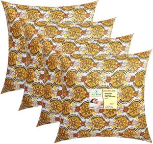 ACTOS Microfibre Cushion Pack of 4 Floral Round