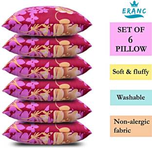 VILLAGERS Cotton Sleeping Pillow Pack of 6 Floral LUXURY