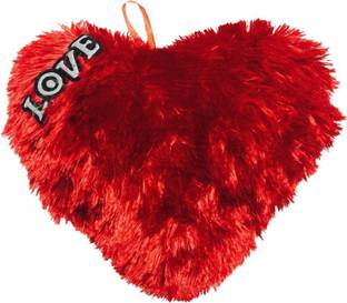 shutupnshop Red heart 01 Foam Solid Cushion Pack of 1