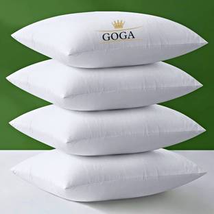 GOGA LUXURY Cotton Solid Sleeping Pillow Pack of 4