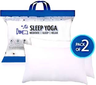 Sleep Yoga Polyester Fibre Solid Sleeping Pillow Pack of 2