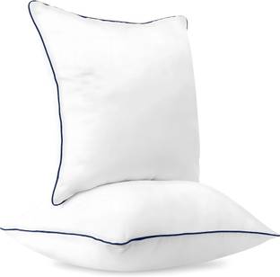 GIGLICK Microfibre Cushion Pack of 2 Solid Superb Soft Fluffy Hollow Fibre Sqaure Cushions for Chair/Sofa/Bed/Living Room