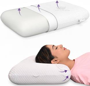 MY ARMOR Orthopedic Memory Foam Pillow, King - 24" x 15" x 5" (With Outer Cover)- मेमोरी फोम ठोस सोने वाली तकिया 1 का पैक