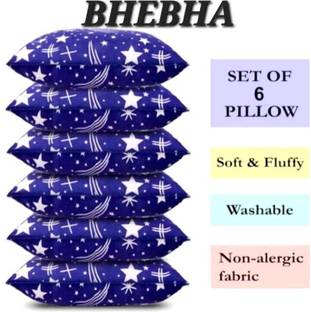 BHEBHA LUXURY Microfibre Abstract Sleeping Pillow Pack of 6