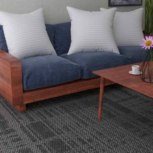 VLYSIUM 24x24 inch big size cushion for sofa pillow set of 3 (60 cm*60 cm) Polyester Fibre Stripes Cushion Pack of 3