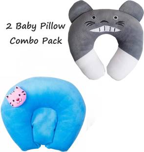 MARQUEONN Mustard Seeds Soft Elephant Pink Shape or Blue Neck Baby Pillow