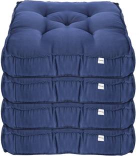 HOMESTIC by Kuber Industries Microfibre Solid Chair Pad Pack of 4
