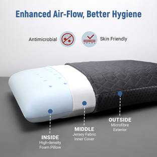 LA VERNE Luxury Memory Foam Geometric Sleeping Pillow Pack of 1