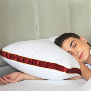 Sleepsia Microfibre Sleeping Pillow Pack of 1 Solid Luxurious Microfibre Pillow for Sleeping, Ultrasoft Pillow, Cloud Pillow-