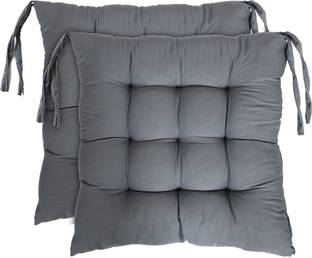 KUBER INDUSTRIES Microfibre Chair Pad Pack of 2 Solid