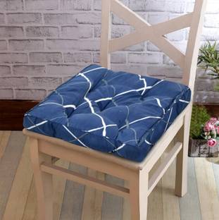 KUBER INDUSTRIES Microfibre Geometric Chair Pad Pack of 1
