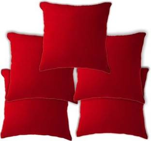 Swikon star Microfibre Solid Cushion Pack of 5