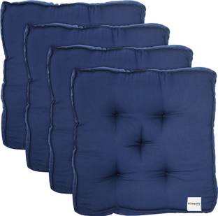 HOMESTIC by Kuber Industries Microfibre Solid Chair Pad Pack of 4