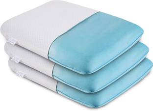 Sleepsia Memory Foam Orthopaedic Pillow Pack of 3 Solid Memory Foam Pillow