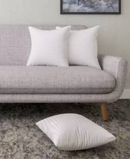 VLYSIUM PERFECT SLEEPER Polyester Fibre Cushion Pack of 3 Stripes cushion 20x20 inch cushion fillers for sofa pillow (50x50 cm)