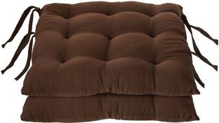 KUBER INDUSTRIES Microfibre Chair Pad Pack of 2 Solid