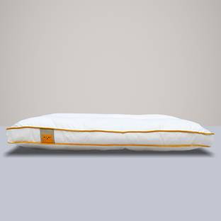 SleepyCat Slim Pillow Medium Firm Standard Size (26x16 inches) for Front & Back Sleepers Microfibre Solid Sleeping Pillow Pack of 1