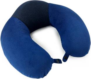 Sleepsia Memory Foam Travel Pillow Pack of 1 Solid Velvet Memory Foam Neck Raised Travel Pillow I Neck Support Pillow -