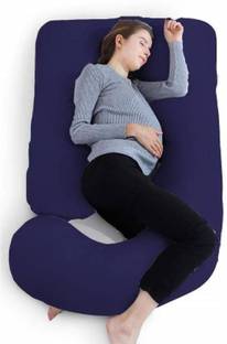 MAHADEV Luxury Velvet C Shape Microfibre Solid Pregnancy Pillow Pack of 1
