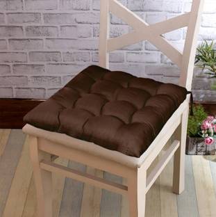 KUBER INDUSTRIES Microfibre Chair Pad Pack of 1 Solid