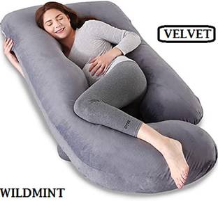 WILD MINT J Shape Polyester Fibre Solid Pregnancy Pillow Pack of 1