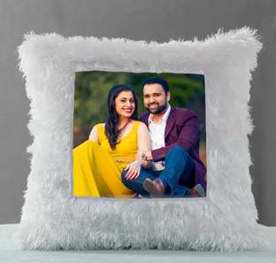 TheWhoop Photo Print Cushion with Your Photo and Text Printed Foam Solid Cushion Pack of 1