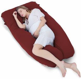 Mom's Moon 2nd Generation Full Size U Shaped Pillow Microfibre Solid Pregnancy Pillow Pack of 1