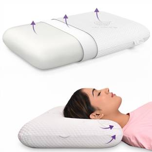 MY ARMOR Orthopedic Memory Foam Pillow, Queen - 22" x 14" x 4.5" (With Outer Cover) – मेमोरी फोम ठोस सोने वाली तकिया 1 का पैक