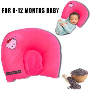 DECRONICS New Born Baby Round Head Shaping Mustard Seeds Pillow for 0-12 Months Babies Mustard Seeds Toons & Characters Baby Pillow Pack of 1
