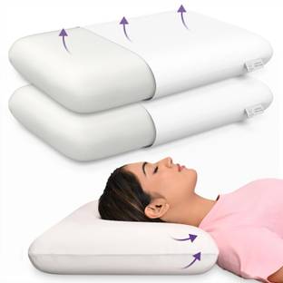 MY ARMOR Orthopedic Memory Foam Pillow, Queen - 22x14x4.5 Inches (No Cover) – Memory Foam Solid Orthopaedic Pillow Pack of 2