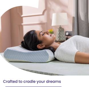 LIVPURE Memory Foam Solid Orthopaedic Pillow Pack of 1