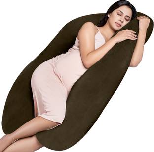 MY ARMOR Full Body U Shaped Pregnancy Pillow for Maternity-(Velvet Outer Cover with Zip)- Microfibre Solid Pregnancy Pillow Pack of 1