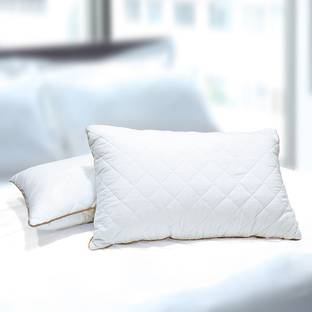 SPACES Microfibre Solid Sleeping Pillow Pack of 2