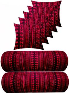 Changers Microfibre Bolster Pack of 7 Geometric Combo Set Of 5 Cushion 2