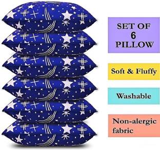 सॉफ्ट स्नूज़ Soft Snooze Luxury Soft Pillow माइक्रोफाइबर, पॉलिएस्टर फ़ाइबर, कॉटन, मेमोरी फोम, सरसों के बीज सार सोने वाली तकिया 6 का पैक