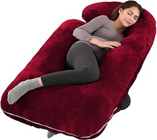 SoftTouch j shape Microfibre Solid Pregnancy Pillow Pack of 1